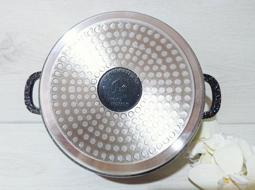 Набор кастрюль, сотейник и сковорода с гранитным антипригарным покрытием Higher Kitchen НК-315 коричневый