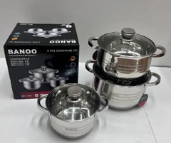 Набір посуду з нержавіючої сталі BANOO BN5002 з 9-шаровим дном 6 предметів