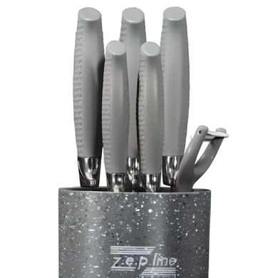 Набір ножів Zepline 7 предметів неіржавіюча сталь на підставці