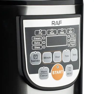 Мультиварка-рисоварка RAF з багатофункціональним меню та антипригарною чашею 5л електрична 900Вт