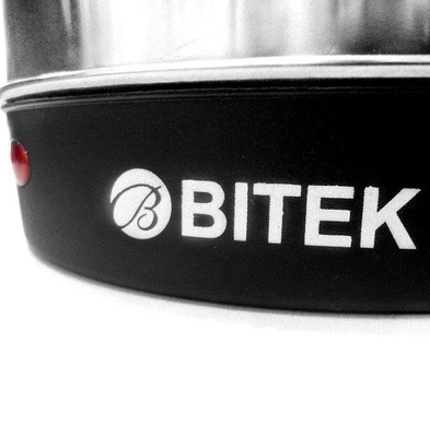 Електричний дисковий чайник для води BITEK BT-7001 2л, 220В, 1500Вт, нержавіюча сталь.