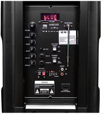 Акустична переносна колонка ZXX-7676 60Вт 12" 59х36х30см USB/SD/FM/BT/TWS/2MIC/ДУ