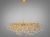 Багата овальна кришталева люстра-підвіс для вітальні/зали на 12 ламп, довжиною 132 см, золото