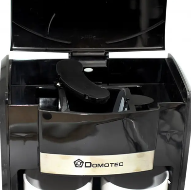 Електрична кавоварка DOMOTEC 500W Крапельна з двома чашками по 150мл Чорна + Безкоштовна доставка!