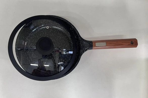 Сковорода з кришкою гранітне антипригарне покриття 24 см