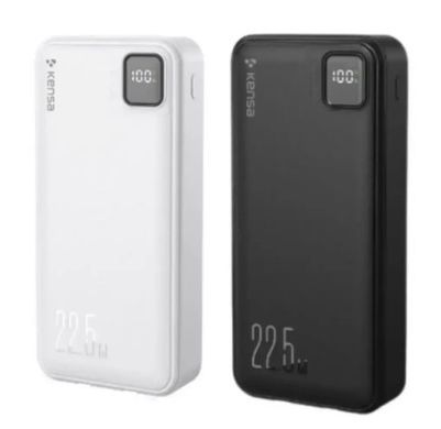 Портативний Power Bank KENSA KP-89 20000 mAh 22.5W з дисплеєм швидкого заряджання PD QC USB-C і кабелями