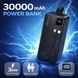 Портативний Power Bank KENSA KP-90 30000 mAh 22.5W з дисплеєм швидкого заряджання PD QC USB-C і кабелями