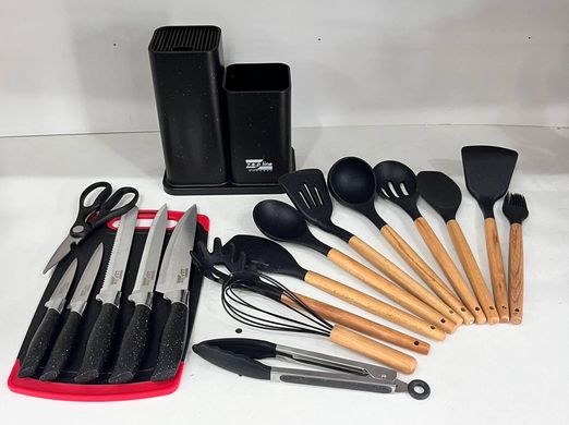 Набор ножей и кухонных принадлежностей Zepline 19 предметов на подставке
