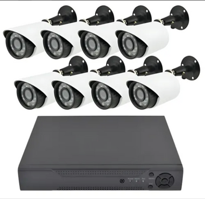 Комплект відеоспостереження DVR KIT 945 на 8 камер, гібридний відеореєстратор Full HD 1080P, для вулиці та приміщення