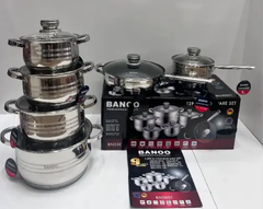 Набор посуды из нержавеющей стали BANOO BN5001 с 9-слойным дном 12 предметов