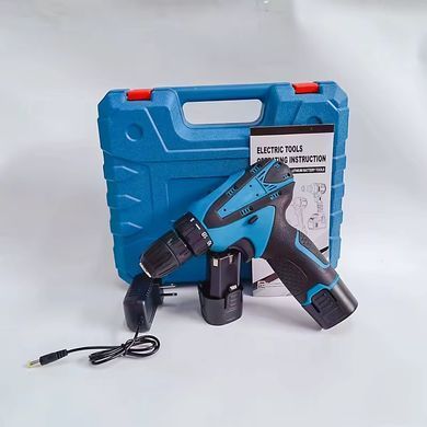 Акумуляторний шурупокрут 12V з набором біт та запасний акумулятор 2.0Ah з кейсом