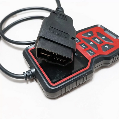 Автомобильный диагностический адаптер OBD2 с цветным дисплеем и украинским интерфейсом V519 Red