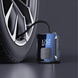 Автомобільний акумуляторний компресор 150 PSI 6000 mAh з дисплеєм, насадками та LED-ліхтариком М-007 Black