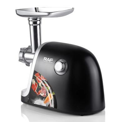 М'ясорубка електрична RAF R.3376 1000 Вт для дому з реверсом, 3 решітками для фаршу, насадками для домашніх ковбас і кеббе, ніж із нержавіючої сталі