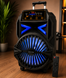 Потужна акустична система 12&Prime; з Bluetooth, FM, USB, LED-підсвіткою та караоке на акумуляторі KOLAV 1757В Black