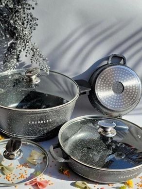 Набір кухонного посуду Edenberg з мармуровим антипригарним покриттям 10 предметів