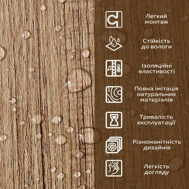 Декоративная ПВХ плита 1,22м х 2,44м х 3мм Под дерево SW-00001403