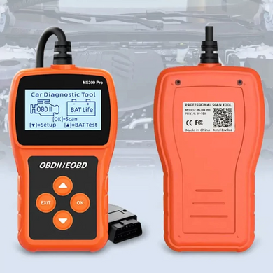 Сканер OBD2 автомобільний діагностичний тестер акумулятора, зчитувач кодів несправностей Autel Maxi Scan MS309Pro Red
