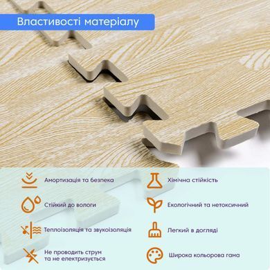Пол пазл - модульное напольное покрытие 600x600x10мм Песочное дерево (МР14) SW-00000648
