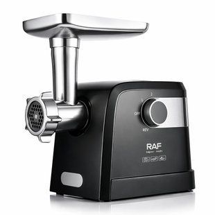 Мясорубка электрическая RAF R-3362 1000W для дома с реверсом, 3 решетками для фарша, насадками для колбас и кеббе, защита от перегрузки, мощная электромясорубка