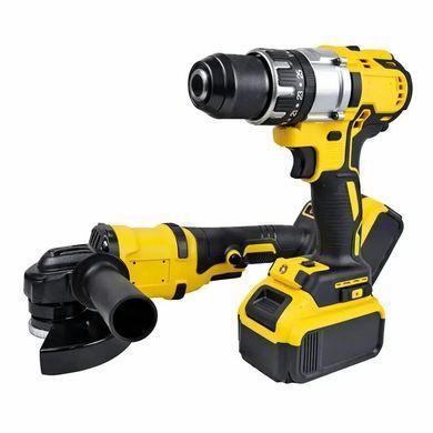 Набір акумуляторного інструменту 2 в 1 Jitrex X330 48V з дисплеєм (шуруповерт + кутова шліфувальна машина / болгарка) + 2 акумулятори та кейс