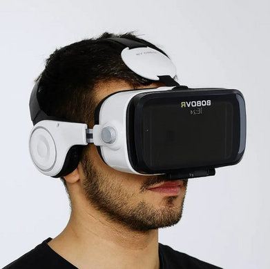 Окуляри віртуальної реальності VR JBV15 з навушниками та геймпадом &mdash; 3D VR-окуляри для смартфона з пультом керування