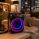 Портативна акустика ZXX-5502 / Bluetooth акумуляторна колонка з RGB підсвічуванням / Бездротова колонка караоке з мікрофоном, FM, TWS, USB