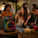 Портативна акустика ZXX-5502 / Bluetooth акумуляторна колонка з RGB підсвічуванням / Бездротова колонка караоке з мікрофоном, FM, TWS, USB