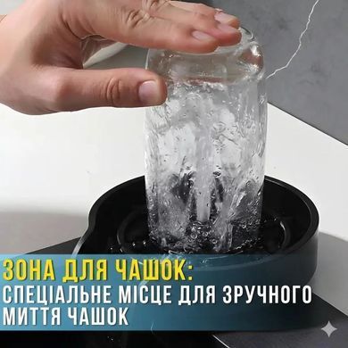 Кухонна мийка 75&times;46см з нержавіючої сталі з висувним змішувачем і 3 режимами подачі води "Водоспад" RK
