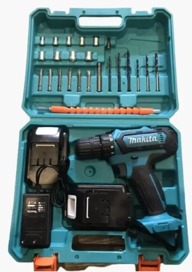 Шуруповерт Makita 331 DWE (24V, 5.0AH) с набором инструментов, запасной аккумулятор