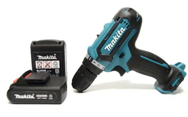 Шуруповерт Makita 331 DWE (24V, 5.0AH) з набором інструментів, запасний акумулятор