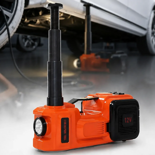 Набір 3в1 електричний домкрат, компресор і ліхтарик, 180W, 12V, 3.5т, ZSY01-X, Помаранчевий / Електричний домкрат для авто