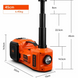 Набір 3в1 електричний домкрат, компресор і ліхтарик, 180W, 12V, 3.5т, ZSY01-X, Помаранчевий / Електричний домкрат для авто