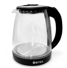 Чайник электрический Bitek стеклянный с защитой от перегрева 1,8л, 2400 Вт
