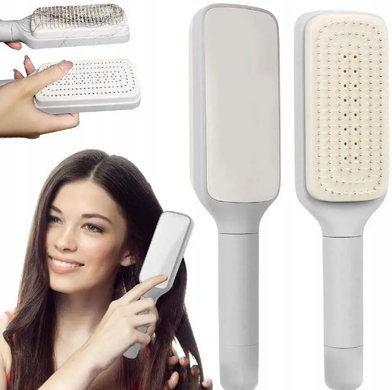 Гребінець масажний самоочисний Hair straightener, Гребінець для волосся з м'якими зубцями