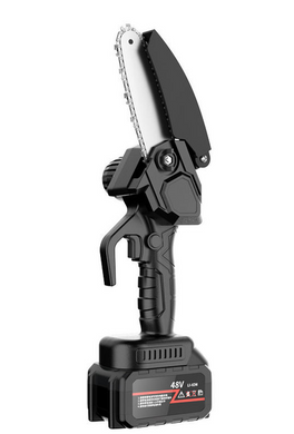 Акумуляторна ланцюгова міні пила Electric Chain Saw 48V 8" дюймів 20см з 2 акумуляторами для обрізання гілок дерев у кейсі