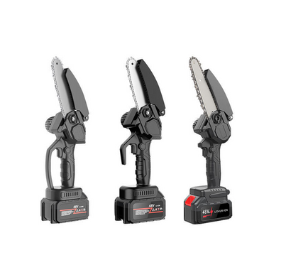 Акумуляторна ланцюгова міні пила Electric Chain Saw 48V 8" дюймів 20см з 2 акумуляторами для обрізання гілок дерев у кейсі